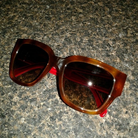 FENDI FS5276 215 Blonde Havana Brown Square Gradie main image 4